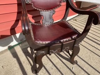 R.  J.  HORNER HEAVILY CARVED ARM CHAIR ACCENT CHAIR 4