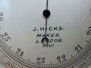 Fine Sterling Silver Compensated Pocket Barometer By J.  Hicks.  London 1898. 7