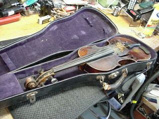 Vintage Josef Guarnerius Violin Made In Germany 4/4 Flamed Back One Look
