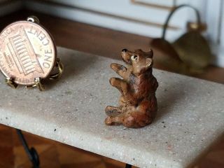 Antique Vienna Bronze Micro Miniature Sitting Bear Figure 1:12