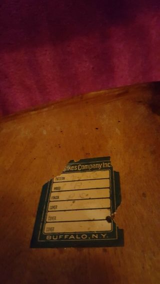 1940 ' s ARTS AND CRAFTS MAPLE ROCKER BY SIKES CHAIR CO.  BUFFALO,  YORK GREAT. 7