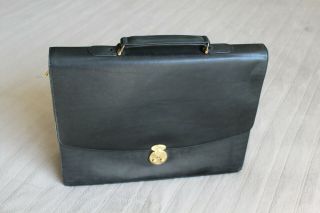 Vintage Montblanc Black Soft Leather Briefcase (rarely).  Cashmere Leather