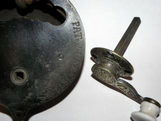 Large Antique Victorian Era 1872 Corbin Crank Door Bell 5