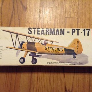 Sterling Models Stearman Pt - 17 Control Line Airplane Kit.  C12 Vintage Rare