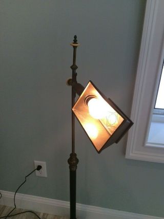 Vintage Chapman Lighting Brass Floor Lamp with black rotating Toleman Shade 4