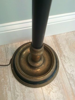 Vintage Chapman Lighting Brass Floor Lamp with black rotating Toleman Shade 7