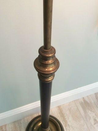 Vintage Chapman Lighting Brass Floor Lamp with black rotating Toleman Shade 8