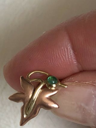 Clogau Gold earrings with emerald cabochon :rare lady of Caerphilly now disconti 4