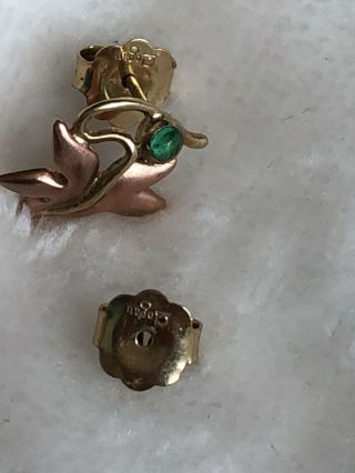 Clogau Gold earrings with emerald cabochon :rare lady of Caerphilly now disconti 6