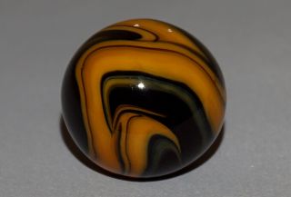 Vintage Marbles Shooter Christensen Cac Swirl 3/4 " To A Tad Bigger
