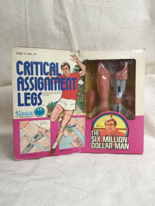 Vintage Bionic Man 1973 Six Million Dollar Man Critical Assignment Legs Orig Box