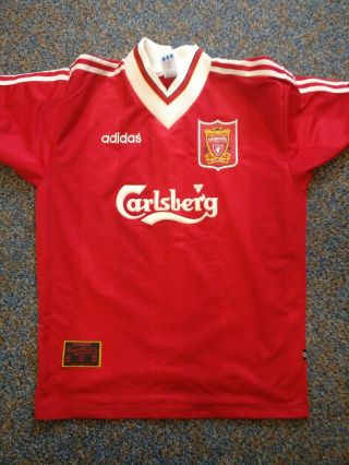 Vintage Adidas Liverpool Fc 1995 1996 Football Shirt Jersey Uk L Xl 46 " Rare