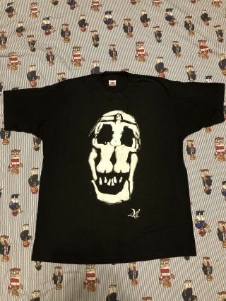 Vintage Salvador Dali Human Skull T Shirt Size Xl