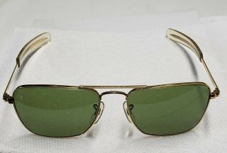 Rare B&l Ray - Ban Aviator Caravan Usa 43□16 140 Sunglasses 1/30 10k Gold