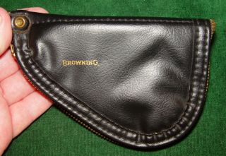 Vintage 1960 ' s Baby Browning 25 Automatic Black Zipper Case 2