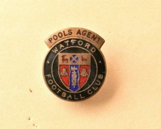 Vintage Pools agent WATFORD Football Club FC Badge See photos of rear rare 2