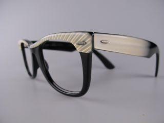 Vintage B&l Ray Ban Wayfarer Eyeglasses Frames Ivory Limited Edition Made In Usa