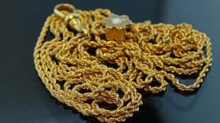 Antique Gold filled pocket watch double slide rope Chain Fob/necklace/ 48inches 2
