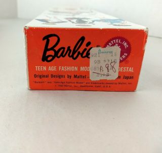 Vintage Barbie Box Stock no.  850,  brunette ponytail 1960’s - BOX ONLY - 8