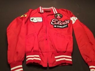 Elvis Presley Vintage Tour Jacket 76 - 77 With 6 Patches By Holloway Usa