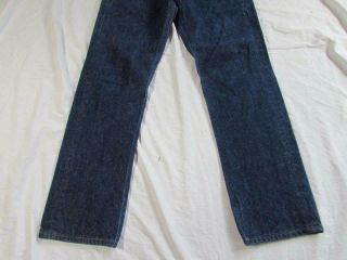 Vtg USA Made Levi 501 Button Fly DARK Denim Jeans Tag 30x32 Measure 28x30.  5 3