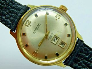 Vintage Selfwinding Automatic Waltham 17 Jewel Cal Puw 1463 Day Date Ref B - 329k