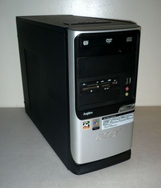 Vintage Acer Aspire T160 Windows Xp Desktop Tower Pc Athlon 2.  20ghz/200gb/3gb
