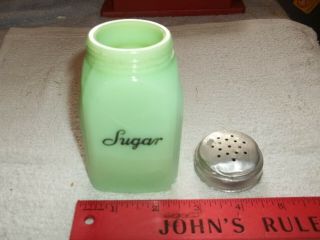 Vintage Mckee Sugar Range Shaker Roman Arch Depression Glass Jadite Jadeite