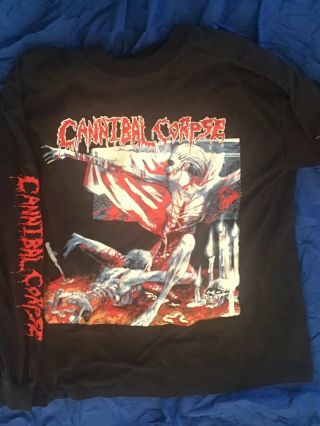 Vintage Cannibal Corpse Tomb Of The Mutilated Shirt Ls Xl