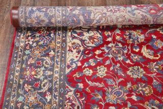 PERFECT VINTAGE Traditional Floral RED Area RUG Hand - Knotted Living Room 9 ' x13 ' 10