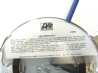 RARE VINTAGE LED ZEPPELIN II REEL TO REEL TAPE RECORDING 3