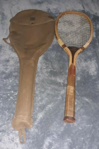 Vintage Wright & Ditson Ward & Wright Tennis Racket With All Cover - Rare