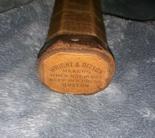 Vintage Wright & Ditson Ward & Wright Tennis Racket with all cover - Rare 4