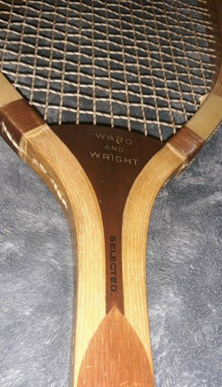 Vintage Wright & Ditson Ward & Wright Tennis Racket with all cover - Rare 7