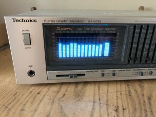 Vintage Technics Stereo Graphic Equalizer Spectrum Analyzer SH - 8055 Silver Parts 2
