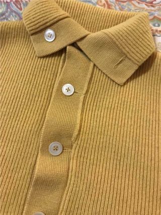 Vintage Lemmermayer Cardigan 100 Yellow Wool Sweater Men 