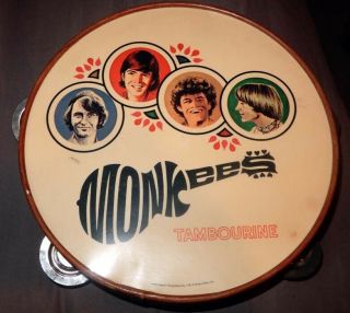 Vintage Monkees Tambourine 1967 Raybert Productions - Toy - Davy Jones