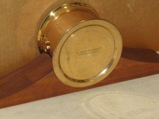 CHELSEA ANTIQUE SHIPS BELL CLOCK 4 1/2 IN DIAL 1907 RED BRASS HINGED BEZEL 8