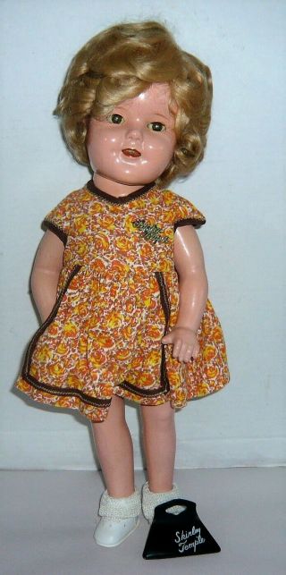 16 " Vintage Ideal Shirley Temple Composition Doll