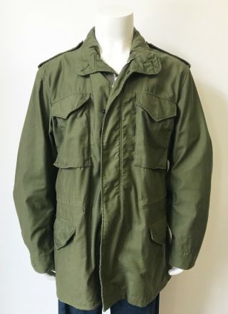 Vintage Military Us Army M - 65 Field Jacket Size Large Long 1970 Deadstock