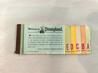 Vintage 1978 Summer Adult Disneyland Ticket Booklet 10 Of 13 Adventures A - E