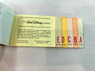 Vintage 1978 Summer Adult Disneyland Ticket Booklet 10 of 13 Adventures A - E 3