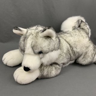 Aurora Flopsies Mush Husky Wolf 28 " Stuffed Animal Dog Plush Soft Rare