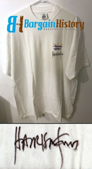 Harrison Ford Hand Signed Patriot Games T - Shirt Crew Shirt? Rare Full Signature