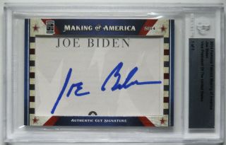Joe Biden 2014 Famous Fabrics Cut Signature 1/1 Rare Autograph Obama Vice Pres