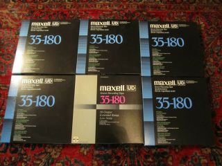 6 Vintage Large Maxell Aluminum Metal Reels 10.  5 Inch 35 - 180 Stereo