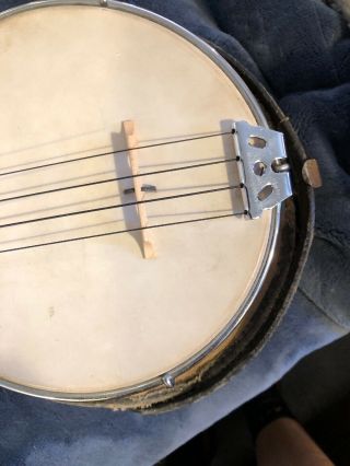 Vintage 1920 ' s Ukulele Banjo Banjolele 4 strings case 3