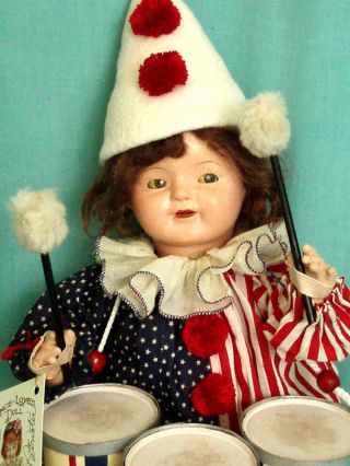 Hazel Twigg 124 Flossie Flirt Patriotic Summer Drummer Vintage Composition Doll