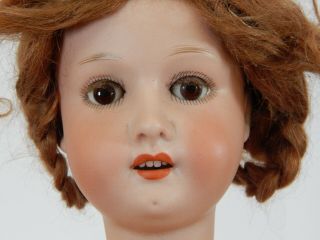 Antique Heubach Koppelsdorf Bisque Head Doll Fully Jointed 18 " Germany Brown Eye