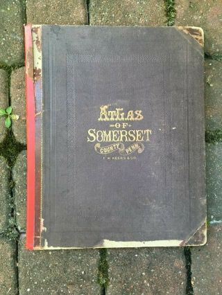 Rare 1876 Atlas Somerset County Pa F W Beers & Co Geneology Historical